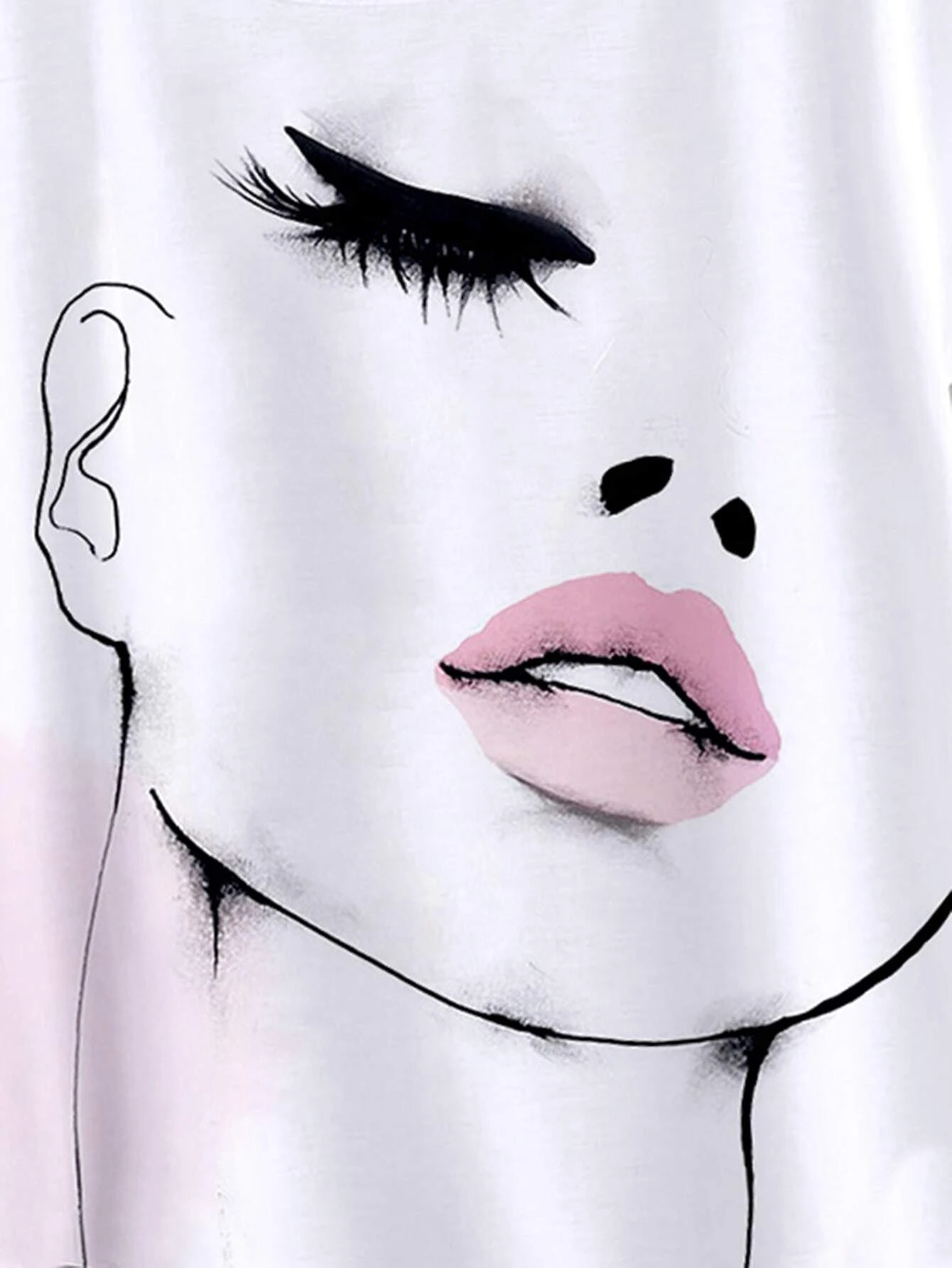 Polera de manga murciélago con estampado de figura - Imagen 4